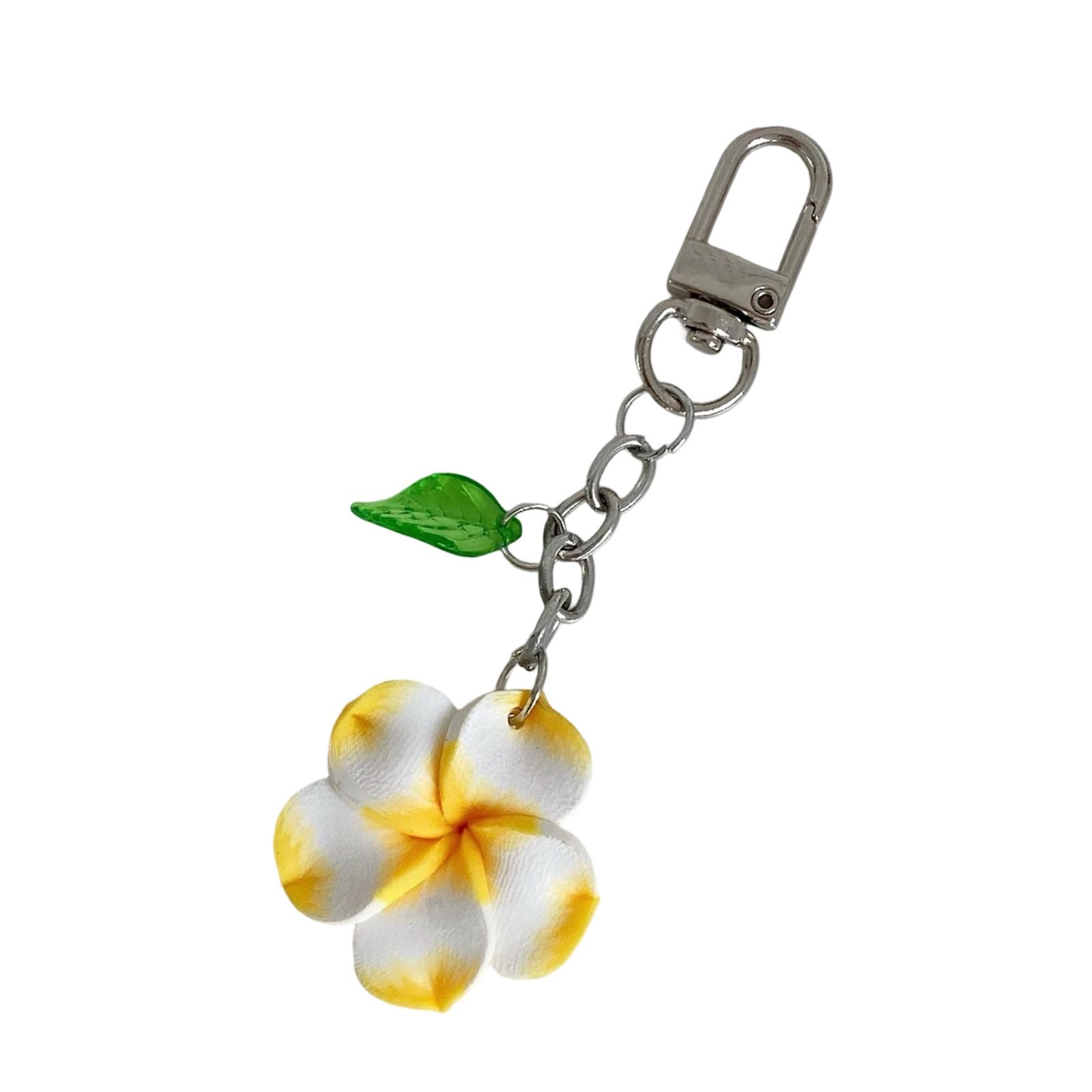 

Милый мультяшный брелок для ключей в виде цветка из яйца, легкий акриловый, летний стиль, подвеска для сумки для женщин, девочек, детей, прочный декоративный аксессуар
