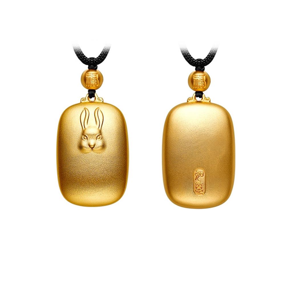 Brass-Plated Samau Zodiac Rabbit Pendant, Popular Vietnamese Jewelry for the Year of the Rabbit