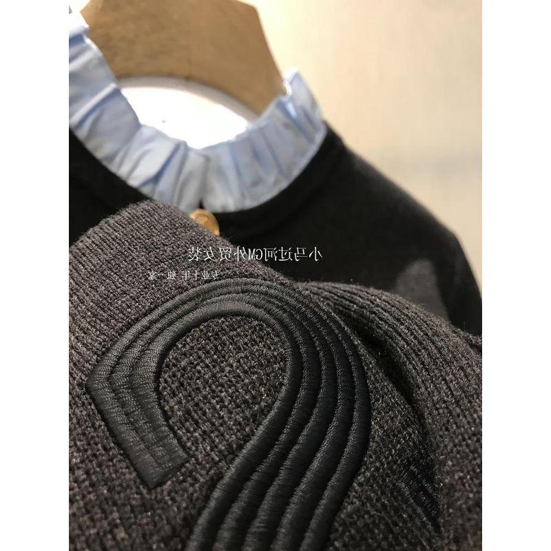 

Чистое Качество ~ S Магазин @! Французский Вход Люкс Съемный Деревянный Воротник-Ушко Вышивка Шерстяной Трикотаж Темпераментное Пальто Женское Dark gray S