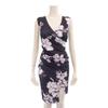GRAXIA Cabaret Midi Hostess Floral Black x Floral Size M Dress, Dress, Sleeveless, Cache-Coeur, Dress, Hostess, Club, Lounge, Print, Slit,