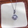 Vintage Geometric Rhombus Pearl Pendant with Zircon Detailing