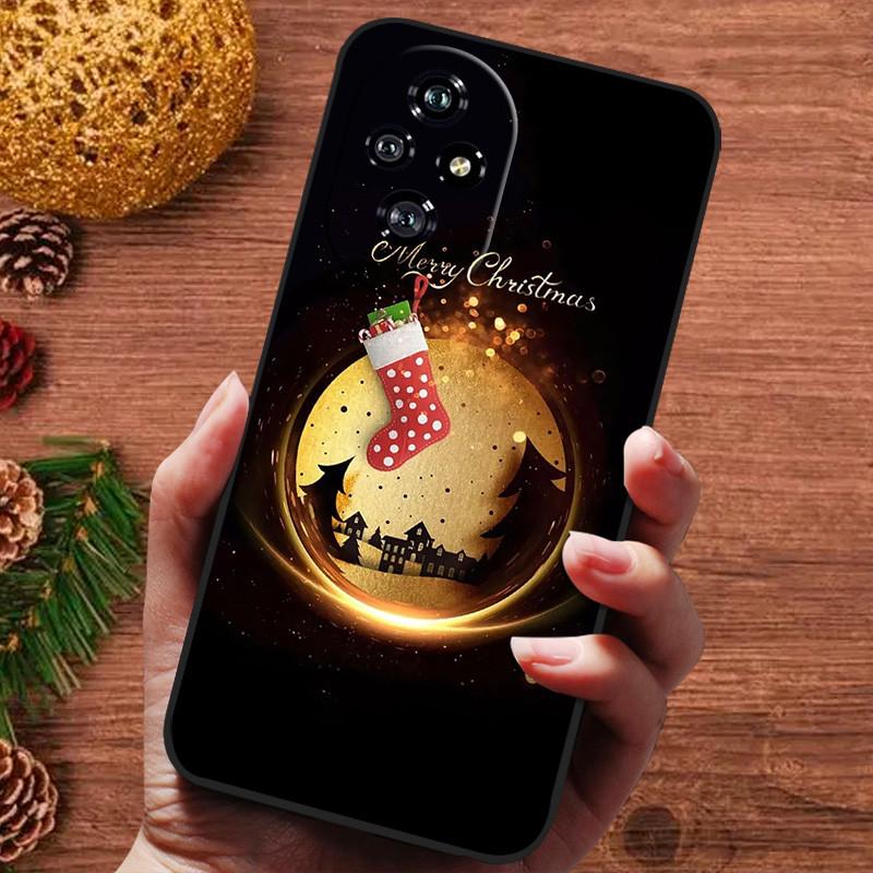 Christmas Silicone Soft Case for Honor 200 Pro 200 Lite 5G 90 Smart X5B Plus Cover Bumper for Honor X6B X6A Cute Bumper Funda