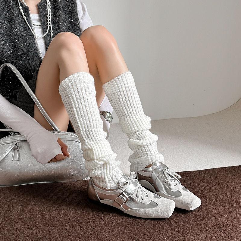 British Leather Women's Shoes Inner Height Increase 3cm Retro Square Head Belt Buckle Single Shoes Designer