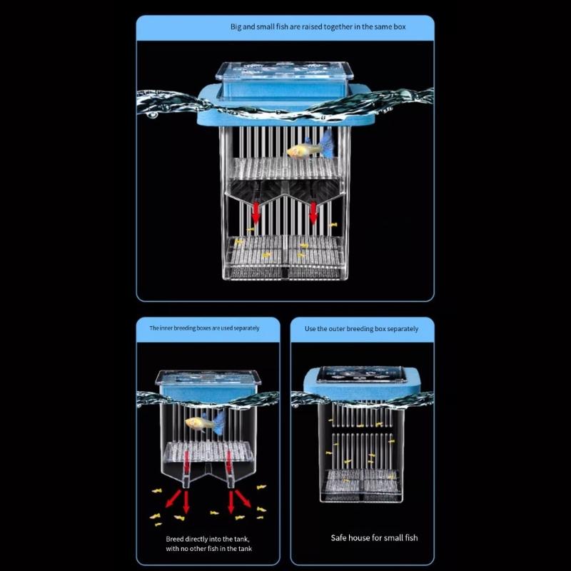 Breeding Tanks for Aquarium Fish Fry Isolation Box Hatchery Box for Fish Fry Clear Fish Spawning Box