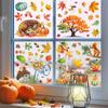 Autumn fallen leaves simulated maple leaf pumpkin bicycle rabbit electrostatic stickers Thanksgiving day