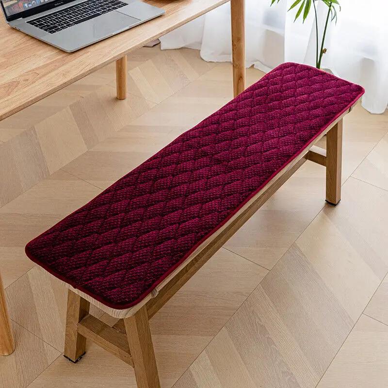 Thickened Plush Bench Cushion Mat Long Sofa Stool Seat Pat Non-Slip Autumn Winter Long Padded Bed End Cabinet Mat New
