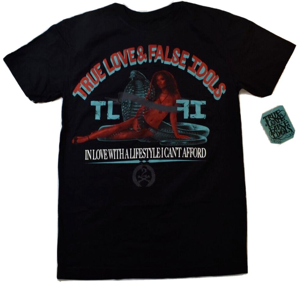 

True Love False Idols Mens TLFI Cobra Graphic Black Shirt NWT 4XL