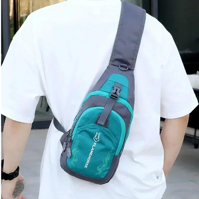 Travel Sports Running Cycling Daypack Men Sling Backpack Chest Crossbody Gym Bags Waterproof Lightweight Chest Bag Shoulder Bag