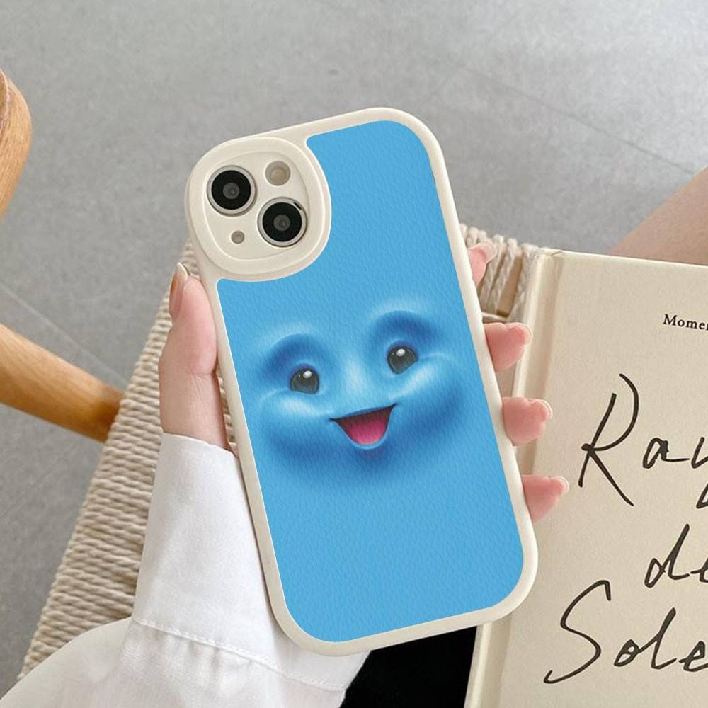 3D Funny Face Phone Case For IPhone 16 15 14 13 12 11 Pro Max Plus Leather Cover