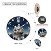 Superior-Grade Dark Blue Superior-Grade Nautical Premium-Quality Sail-Craft First-Class Wooden First-Class Wall Premium-Quality Clock 10-16Inch
