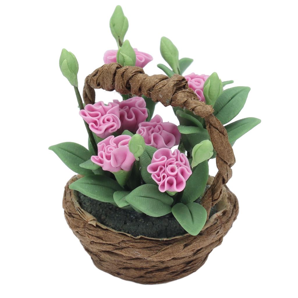 Miniature Flowers Exquisite Exterior Vivid Design Fine Workmanship Miniature Dollhouse Plants
