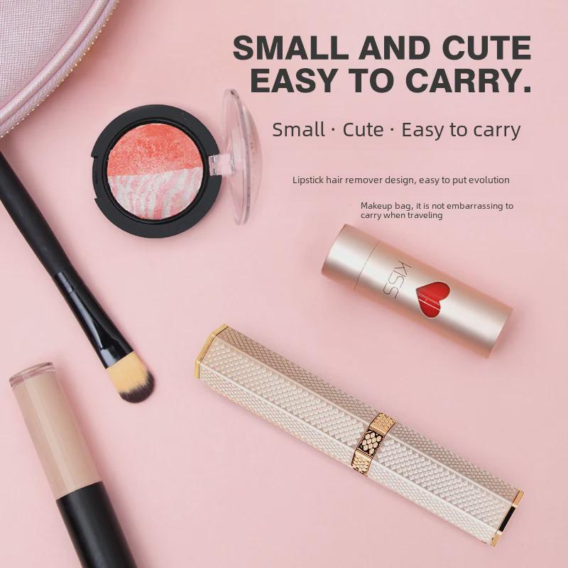 Electric Lipstick Shaver & Eyebrow Trimmer: Mini Hair Removal for Face, Lips, Nose, Underarms, Private Areas.
