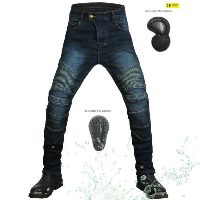 New Product Motorcycle Jeans Men, High Waist Pants, Locomotive Cycling Pants, Winter Velvet Waterproof and Warm Anti-drop Pants