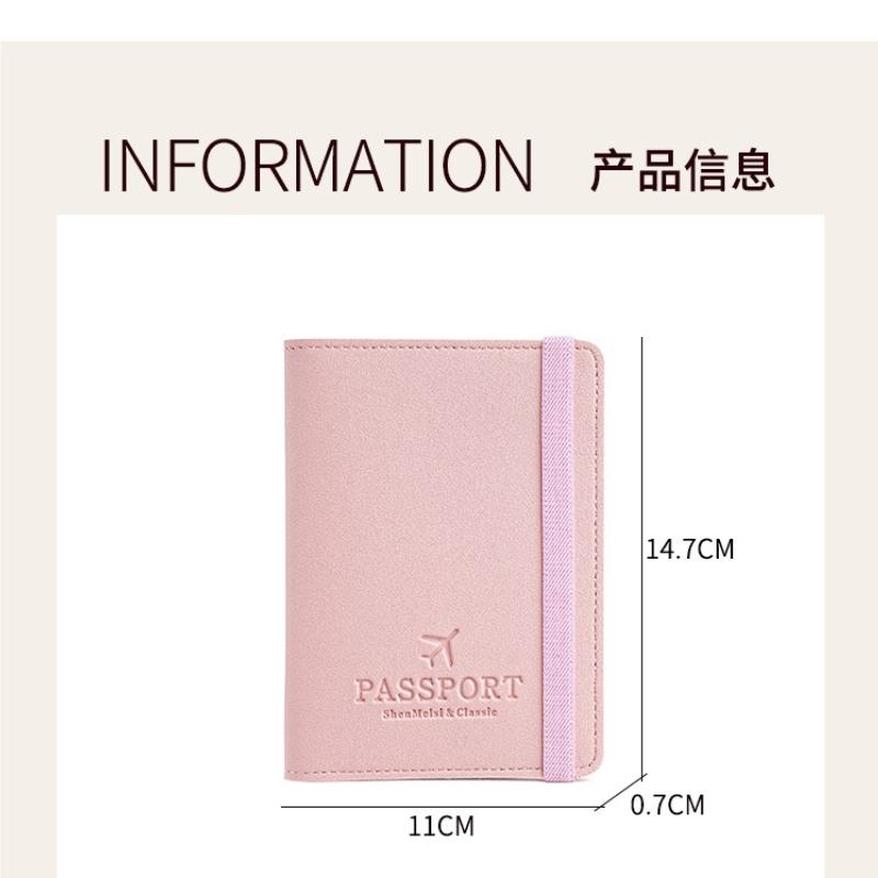 Fashion PU Strap Passport Wallets Women Men Passport Holder Case Ticket Holder ID Card Holder Passport Covers Travel Accessories