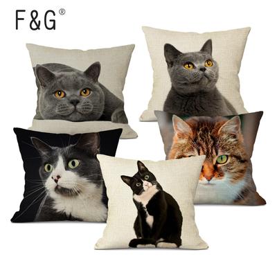 Haustier Katze Print Wurf Kissenbezug Niedliche Kurzhaar Dekorative Kissenbezug für Wohnkultur