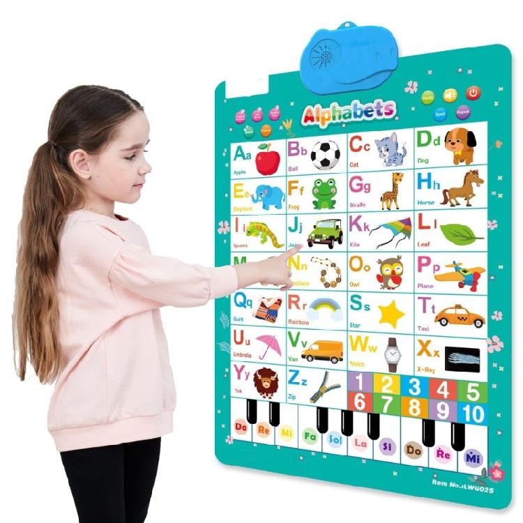 Educational Talking Wall Chart for Kids Interactive Learning Tool for Toddler Preschool Sounding Cogntion Skill Poster