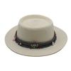 Summer Straw Jazz Hat Outdoor Seaside Beach Sunscreen Sunshade Sun Cap Flat Brim Classic Travel Panama