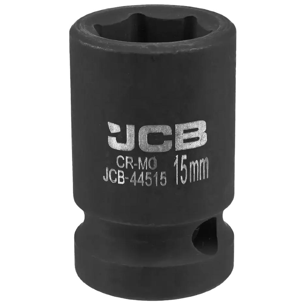 JCB Impact Socket 1/2" 15mm 6-Point Cr-Mo Socket Wrench