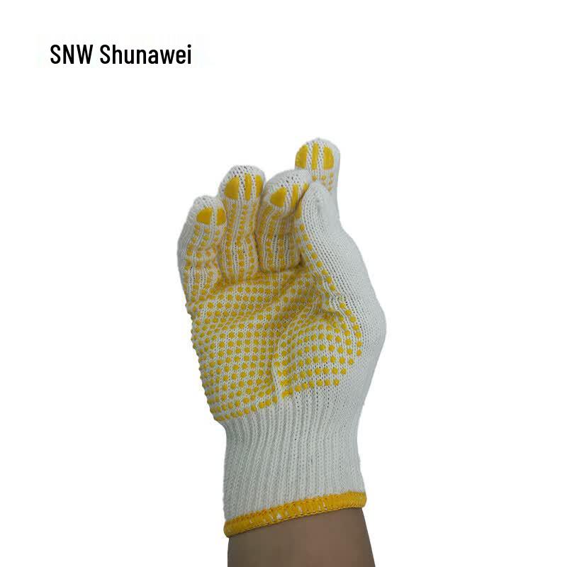 SNWFH Cotton Dotted Work Gloves One Size
