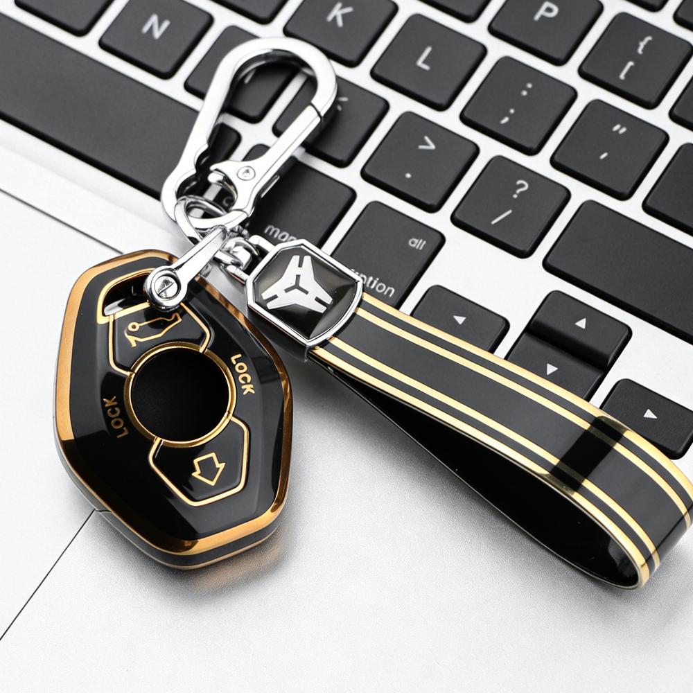 For BMW X5 E53 X3 F83 E46 E39 E38 E60 E63 E61 E64 Series 3 5 7 330i Z3 Z4 E85 E86 M5 325i Key Cover Case TPU Shell Fob Protector