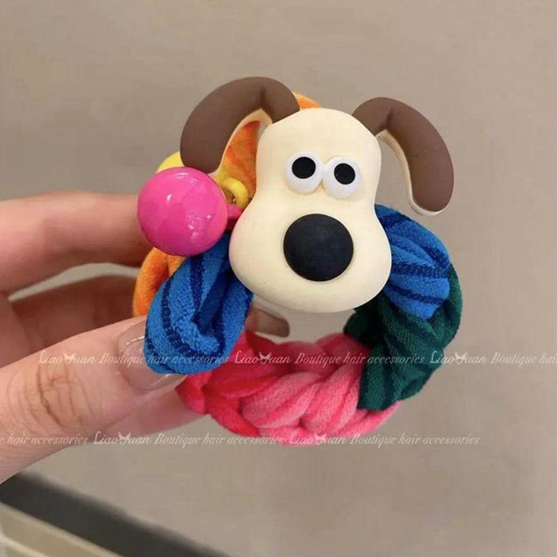 New Cartoon Doll Little Girl Ponytaihair Rope Cartoon Hair Tie Creative Exquisite Children Rubber Accessories Diy Gifts