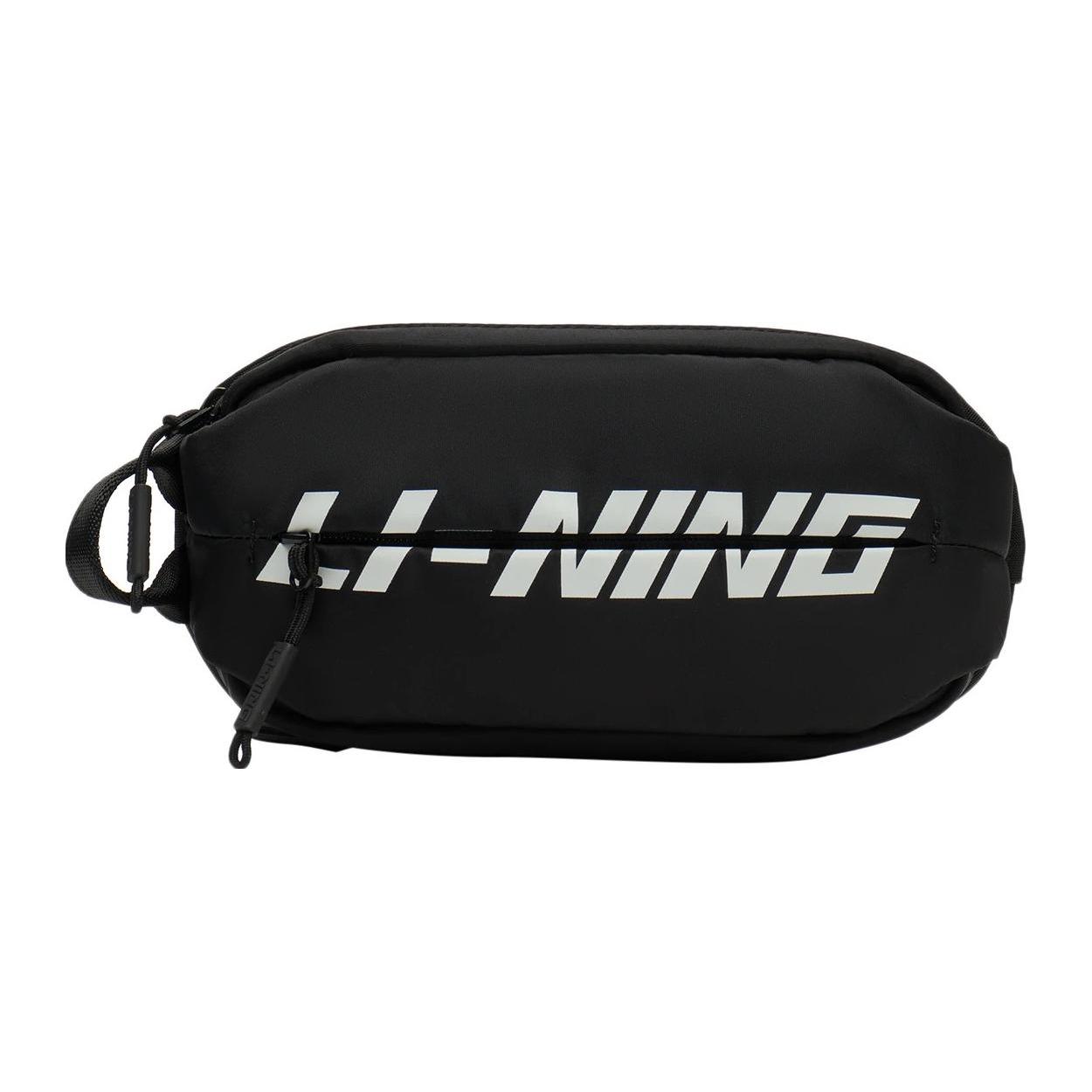 

New LINING Sports Life Collection Sling Bags Black ABDS419-1 24.9*5.1*11.4CM