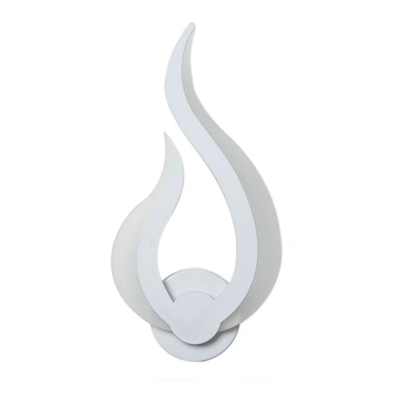 

Creative Flame LED Modern Wall Lamp 12W AC85-265V Acrylic Touch Bedside Lamp for Indoor Corridor Bedroom Lighting White
