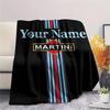 1PC Martini Custom Name Patterned Flannel Blanket Suitable For All Seasons For Home Decor Warmth And Comfort Gifts Holiday Present