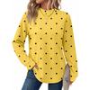 Damen Vintage Polka Dot Oberteil, Lässige Vielseitige Bluse für den Alltag