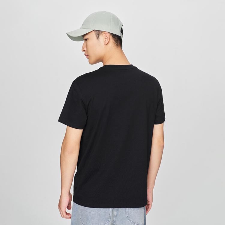 Lee T-Shirts Men's Black Crew Neck Moderate LMT0098074LE00FK11000