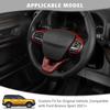 Interior Steering Wheel Cover Trim Bezels For + Ford Bronco Sport Red Carbon
