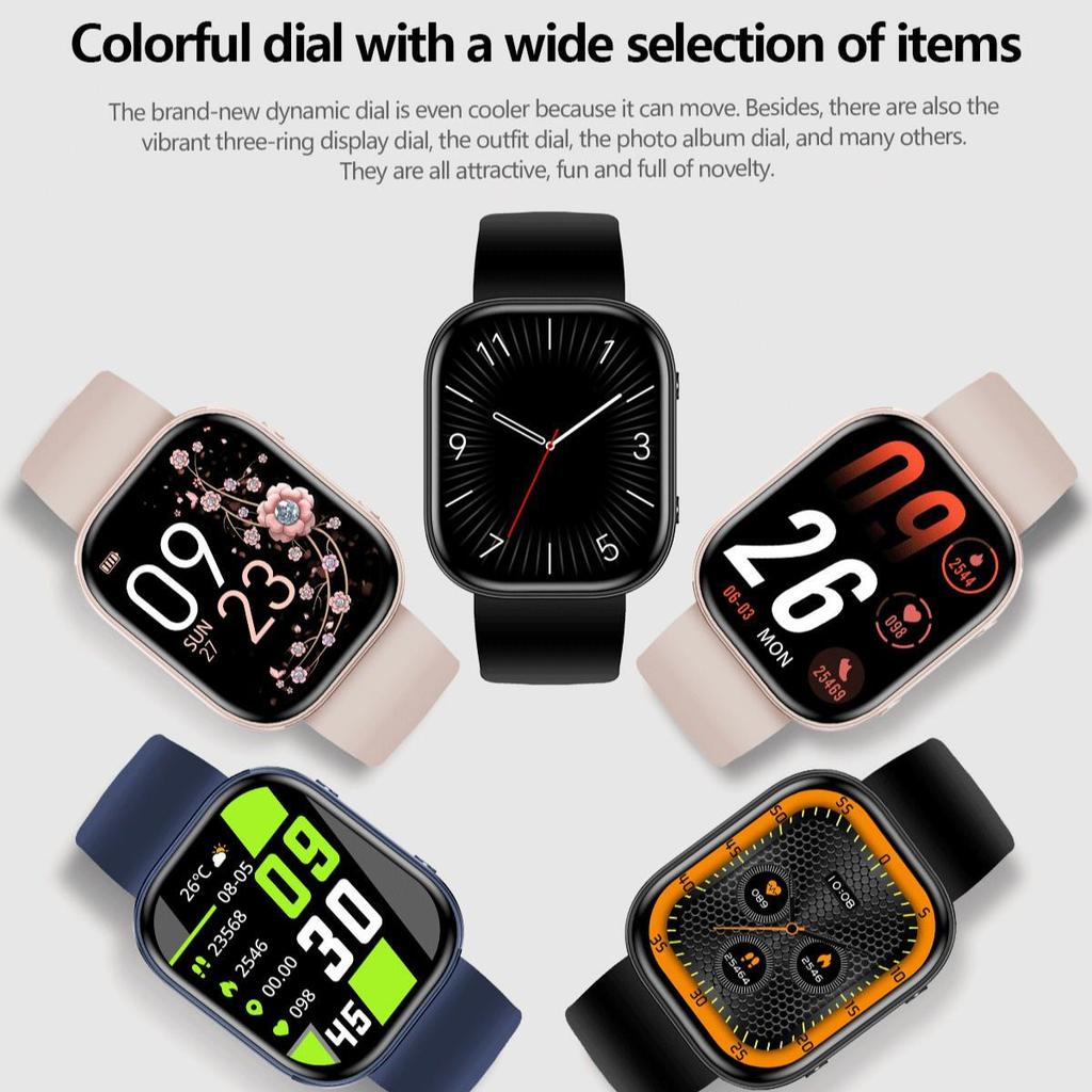 Y3 Smartwatch: Bluetooth Calling, Heart Rate & Blood Oxygen Monitor, Sports Pedometer, Customizable Watch Face