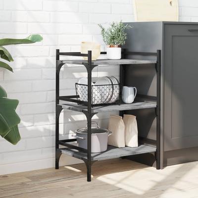 Kitchen Trolley Grey Sonoma 50 X 35 X 75.5 Cm Particleboard