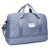 Large Capacity Multifunctial Travel Bag, Spacious Diamd Pattern Sports and Fitness Bag, Portable Weekender Overnight Bag