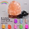 USB Himalayan Crystal Salt Lamp with LED Color-Changing Function for Computer Use
