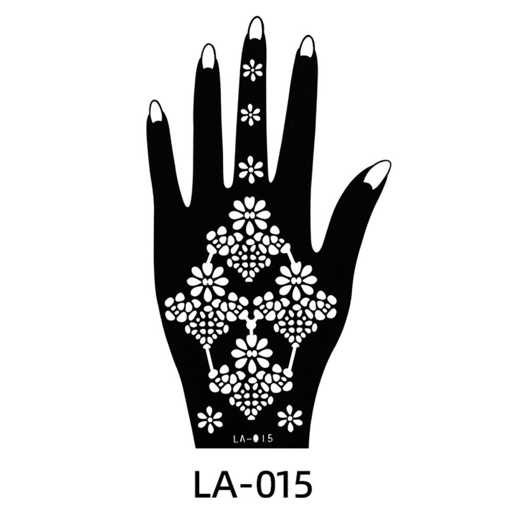

Hollow Mehndi Tattoo Template Temporary Hand Tattoo Sticker Elf Henna Stencil Legs Shoulder Arm Style 15