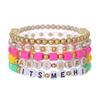 Mixed Color Elastic Soft Pottery Bracelet Love Tai Chi Yin Yang Soft Pottery Bracelet Friendship Couple Stacked Bracelet