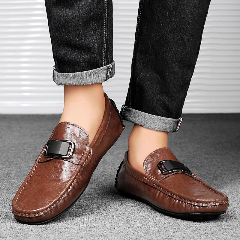Spring Autumn Men'S Soft Sole Loafers Classic Male Casual Leather Shoes Handmade Male Moccasins Top Quality Male Driving Footwea