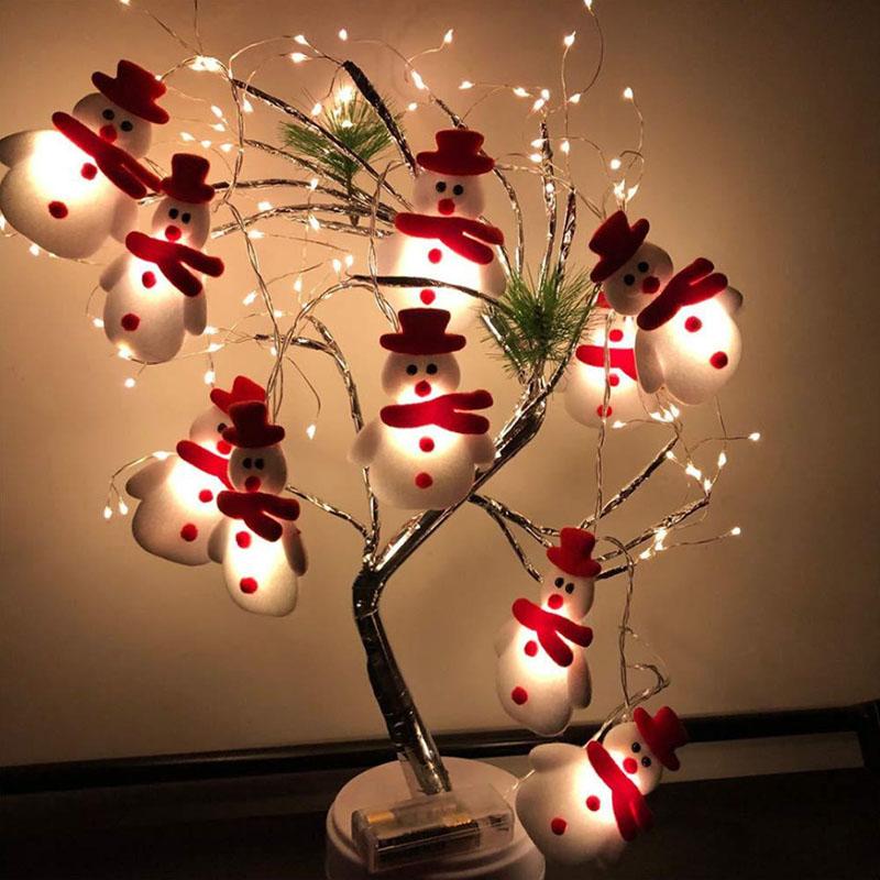 

2025 Christmas Snowman Light LED String Fairy light Garland xmas Tree Decor Hanging Ornament Merry Christmas Decoration For Home