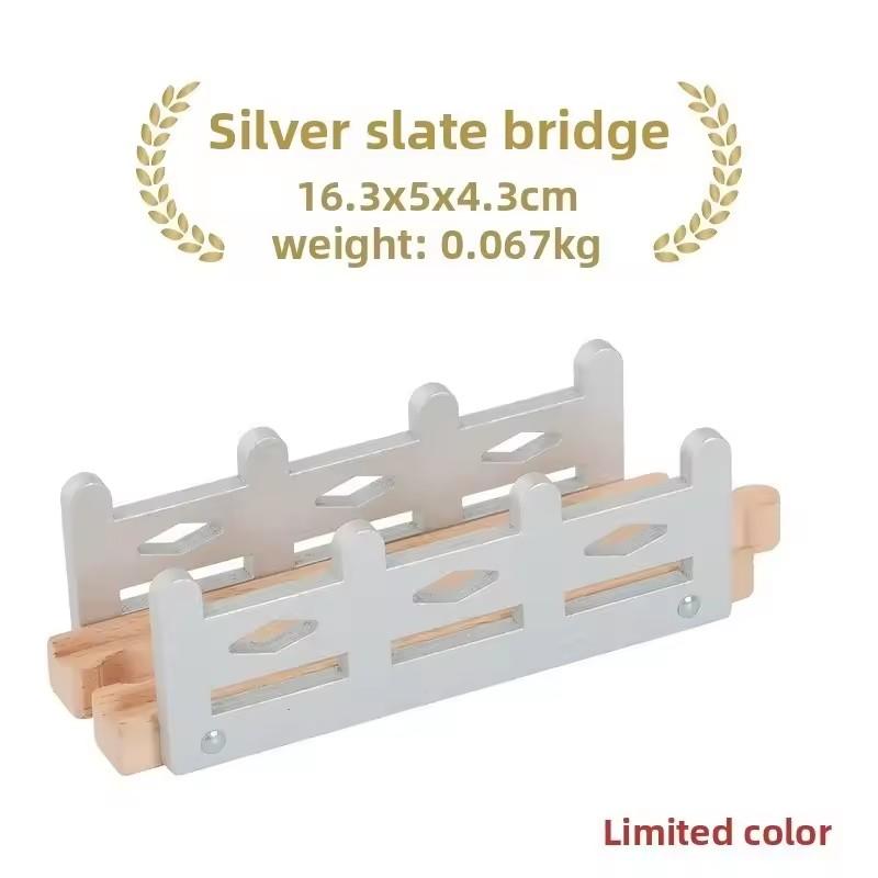 Wooden Tracks Accessories All Kinds of Wood Bridge fit for Brand Wooden Train Tracks Railway Toys for Kids Gifts