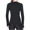 Under Armour Solid Logo Print Crew Neck Pullover Sports Casual Long Sleeve T-Shirt Women Tops Black 1281244-001