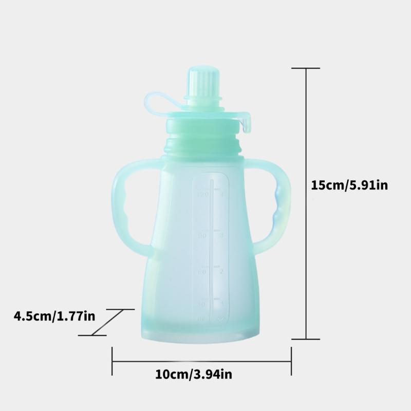 Soft Silicone Squeeze Baby Food Bag Bottle for Easy Feeding and Parental Assistance Infants Toddler Puree Organiser Bag