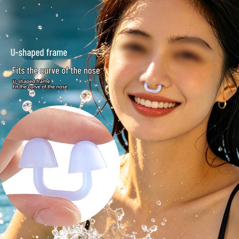 U-Shaped Silicone Nose Clip for Swimming - Anti-Choking, Anti-Shedding Nasal Plug for Training