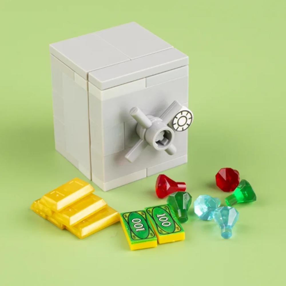 MOC Precious Deposits Building Blocks Treasure Pirate Map Gold Ore Silver Brick Box Diamond Bricks Toys Gift