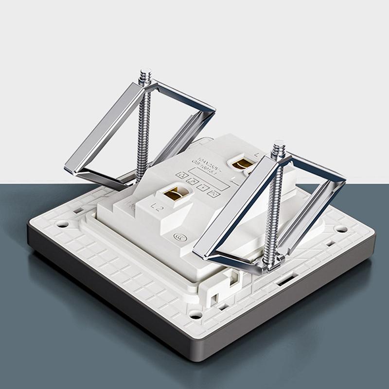 2ks Železná/nylonová nástěnná zásuvka Spodní skříňka Opravné zařízení Typ 86/118 nástěnný vypínač Spodní skříňka Pevná nosná tyč Elektrické příslušenství