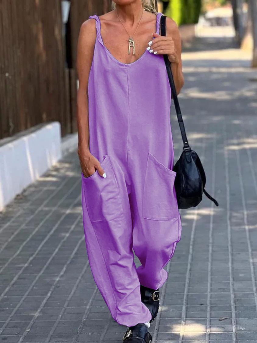 2026 Summer Bestseller Women s European & American Jumpsuits Casual Pants 4XL светло-фиолетовый