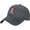 France Soccer Flag Washed Baseball Cap Vintage Cotton Sports Adjustable Dad Hat for Unisex