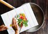 Glass Plate Cutting Board 52X40 Flowers