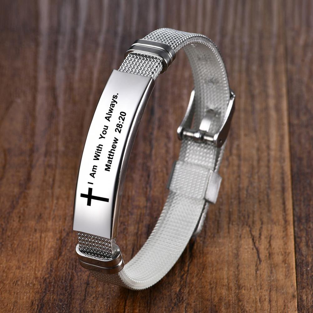 Miłość nigdy nie zawodzi inspirujące pisma święte opaska na nadgarstek chrześcijański krzyż inspirująca bransoletka jestem z tobą modne bransoletki Bangle