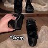 Sheepskin version~ Invisible inner height increase 5CM Mary Jane shoes New small bow light mouth single shoes